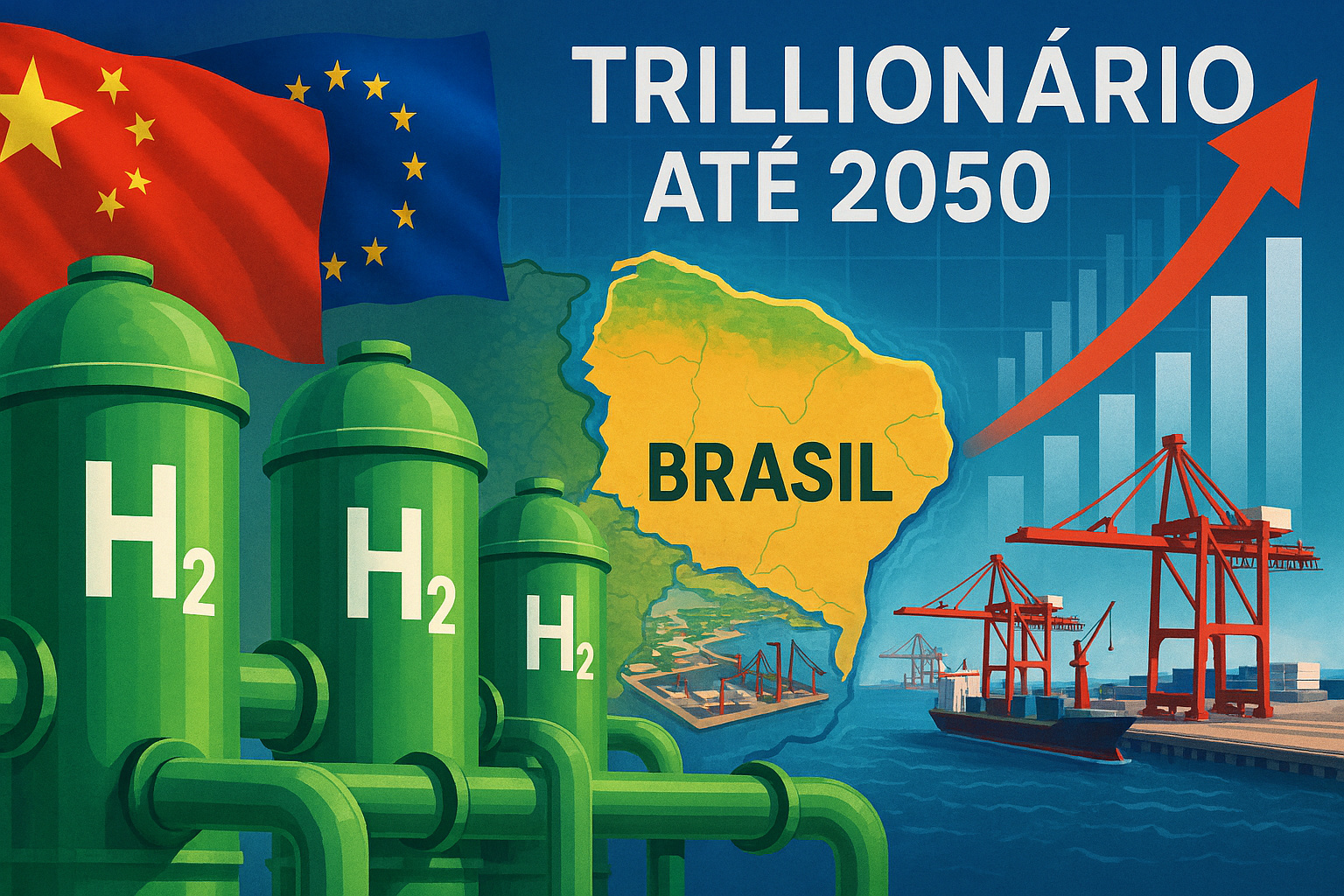 Nordeste brasileiro vira epicentro do hidrogênio verde: Ceará, Bahia e Pernambuco disputam megaprojetos de US$ 30 bilhões que podem gerar 50 mil empregos até 2030.