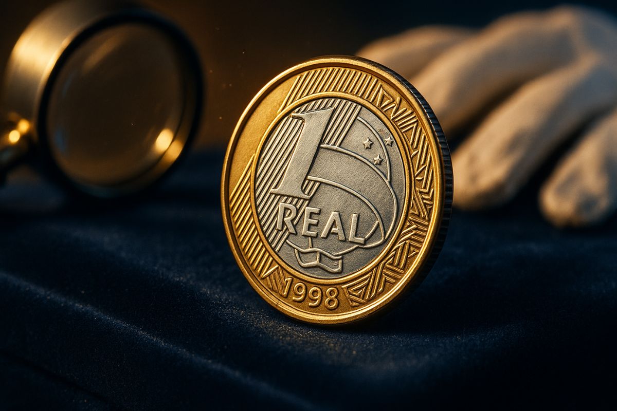 Moeda de 1 real de 1998 se destaca como raridade e tem potencial de valorização constante no mercado especializado
