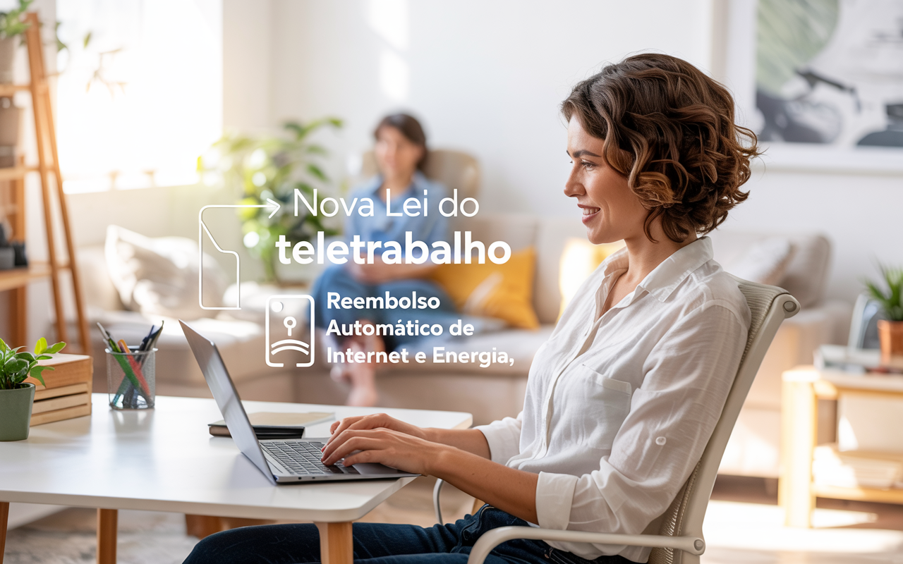 Nova lei do teletrabalho garante reembolso automático de internet e energia — e reforça direito do trabalhador em casa sem custo extra no bolso