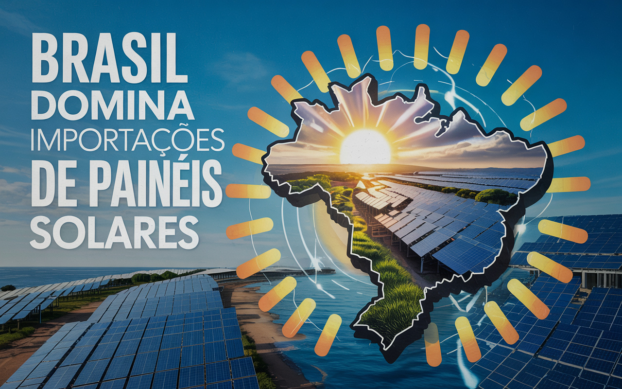 Painéis solares chineses já respondem por 68% das importações brasileiras em 2024 e seguem dominando o mercado em 2025 — enquanto Europa acusa dumping e perda de espaço