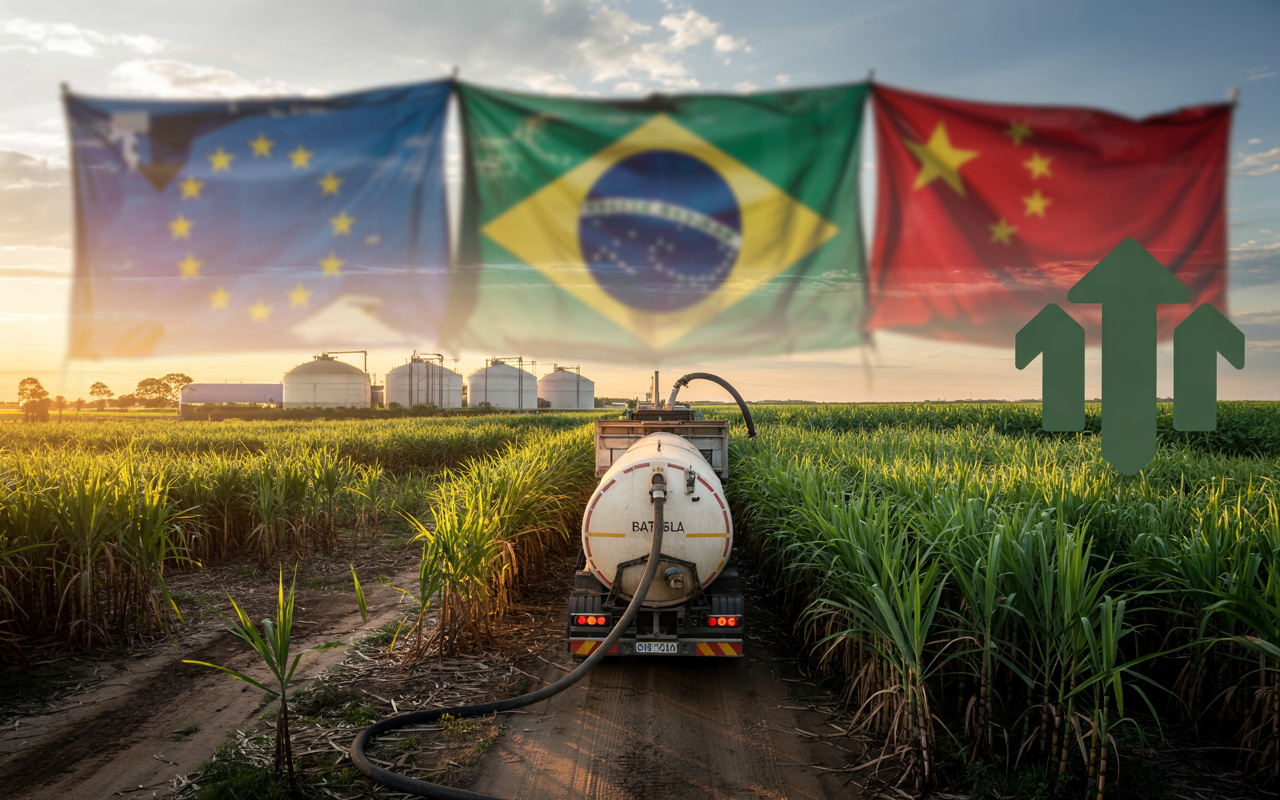 União Europeia acelera negociações com Brasil para garantir etanol e biocombustíveis — em resposta ao avanço da China nos combustíveis renováveis
