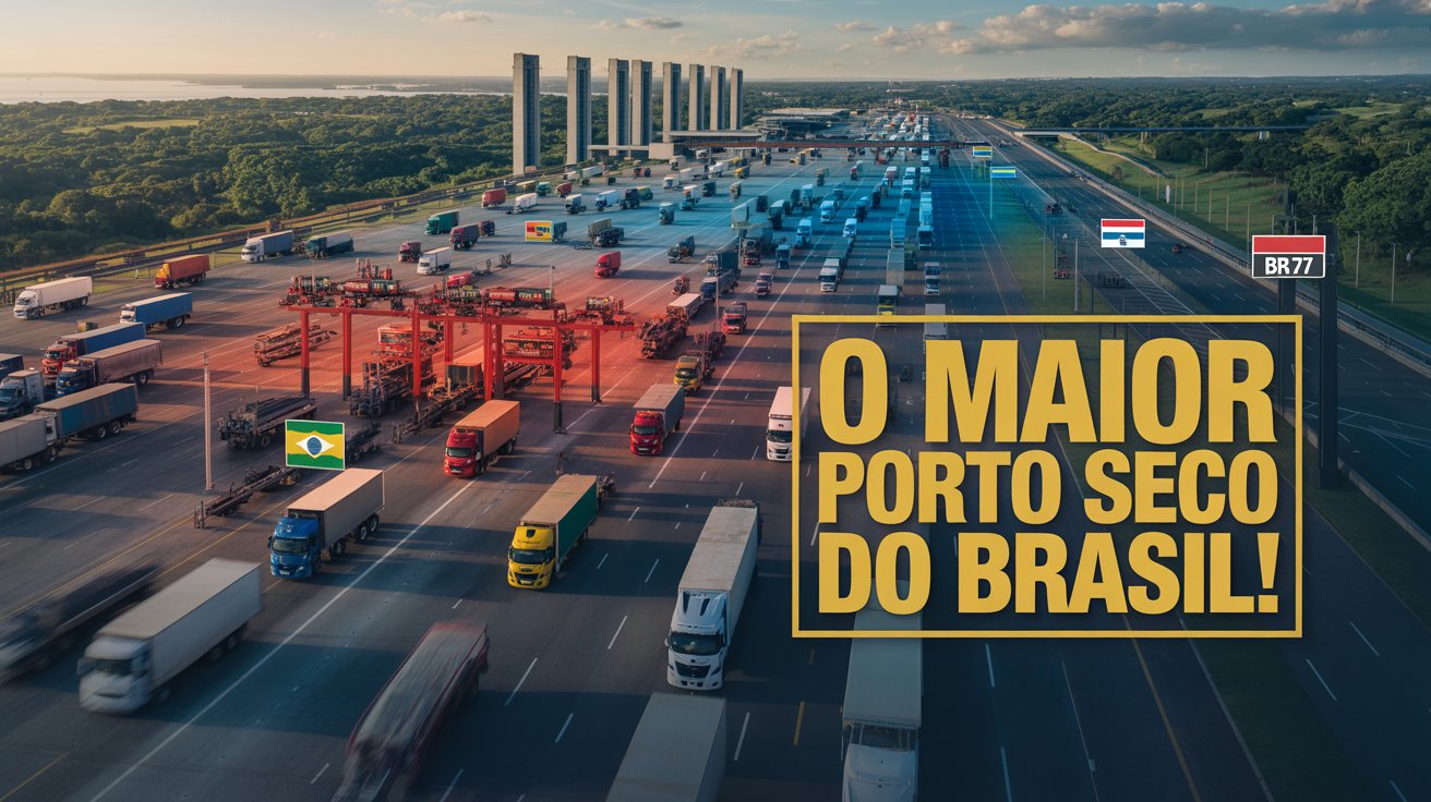 Novo Porto Seco de Foz do Iguaçu terá 550 mil m², alta tecnologia e capacidade para 2 mil caminhões, impulsionando a logística regional.