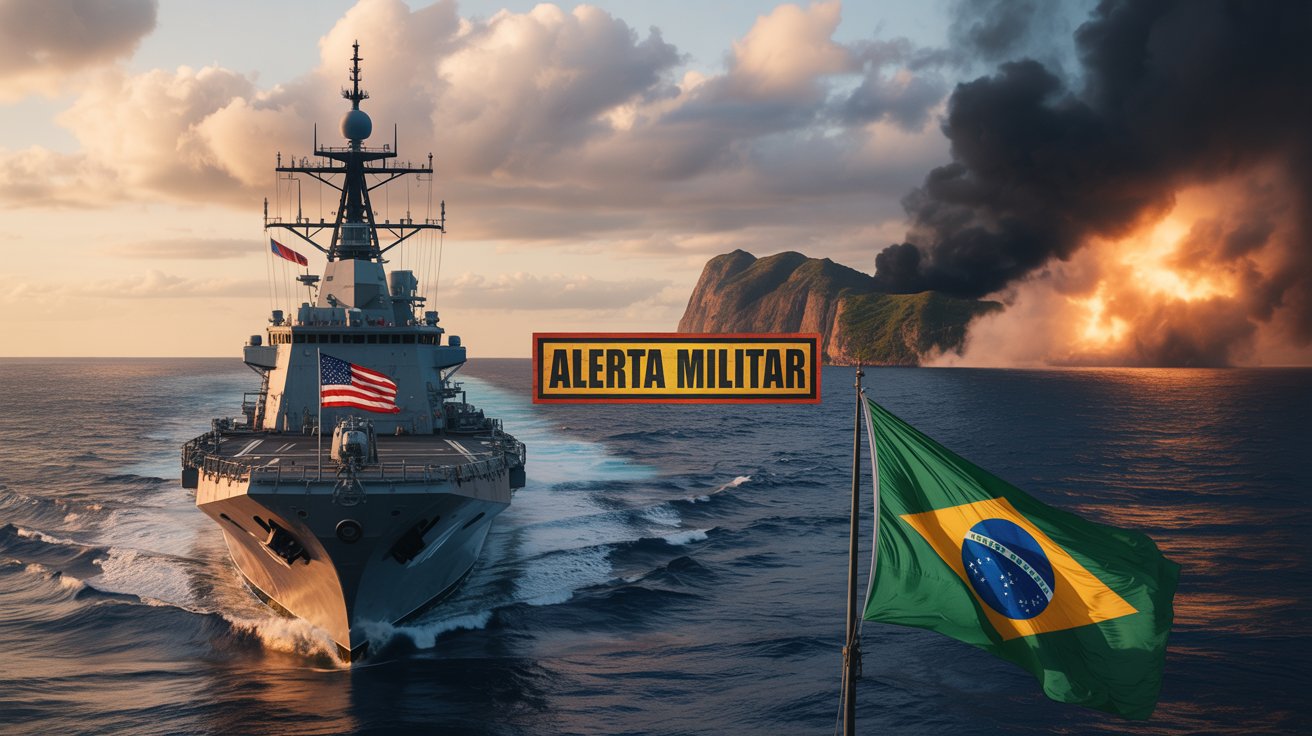Brasil monitora navios de guerra dos EUA no Caribe perto da Venezuela. Forças Armadas em alerta e fronteira sob observação.