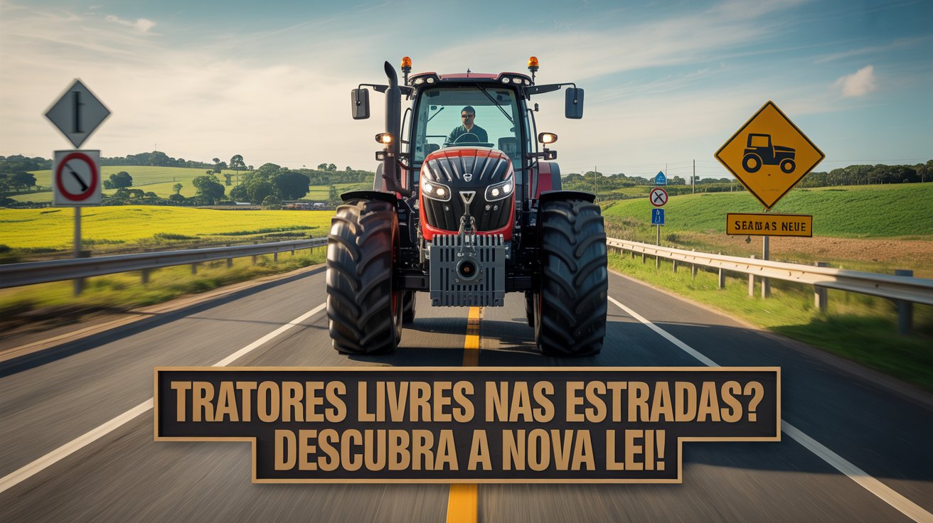 Santa Catarina aprova lei para tratores nas rodovias. Placas e zonas rurais sinalizadas ampliam segurança e garantem direitos dos agricultores.