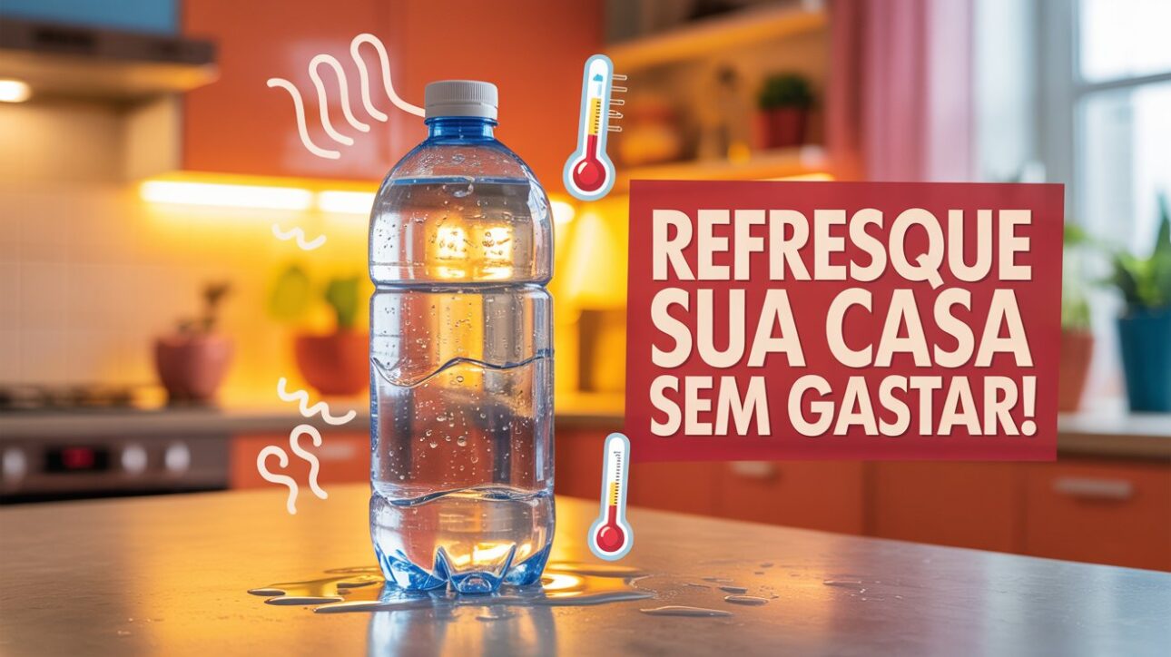 Método simples com garrafa PET congelada reduz até 5°C e mantém o ambiente fresco por até 6 horas sem aumentar a conta de luz.
