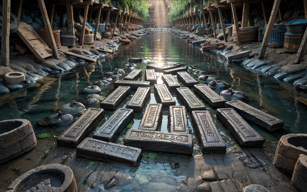 arqueólogos encontram no fundo de um rio o maior depósito de barras de metal já registrado