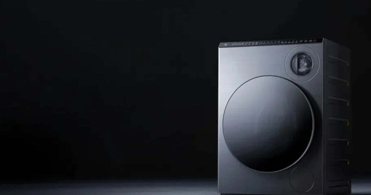 Mini lava e seca da Xiaomi esteriliza a 95 °C, remove 99,99% de vírus, economiza água e energia, e é ideal para espaços compactos. (Foto: Divulgação/Xiaomi)