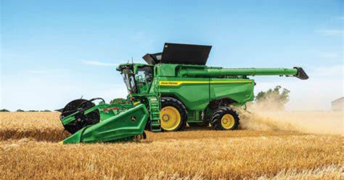 John Deere lança a colheitadeira S7 com sensores de 8,5m, automação preditiva e até 20% mais produtividade com menor perda. (Foto: deere)
