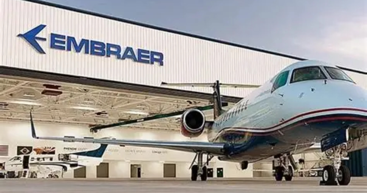Embraer projeta US$ 21 bi em importações dos EUA até 2030, em meio ao tarifaço de Trump e tensões comerciais Brasil-EUA.
