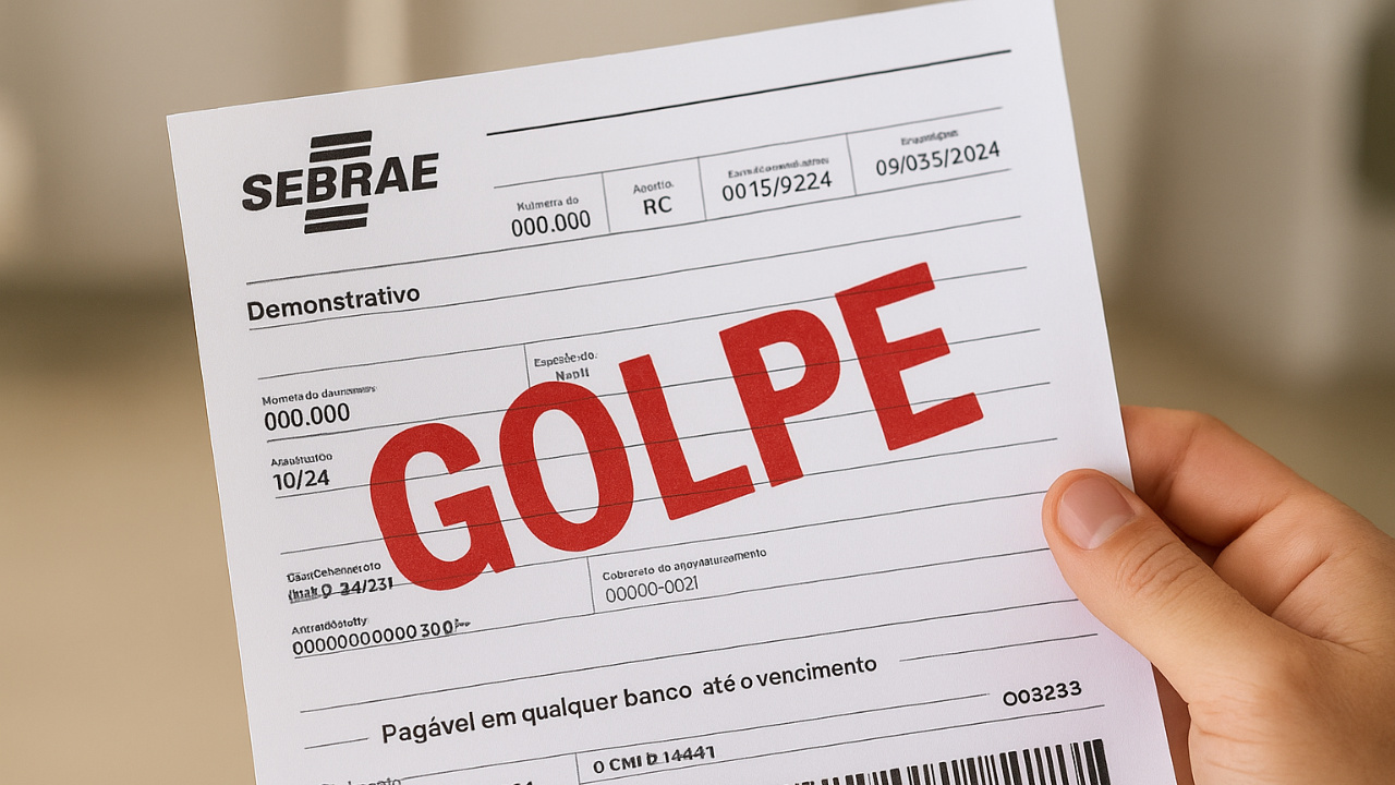 Criminosos aplicam golpe do boleto usando nome semelhante ao Sebrae. Entenda como funciona a fraude, quais cuidados adotar e como denunciar tentativas suspeitas. Fonte: gerado por Inteligência Artificial