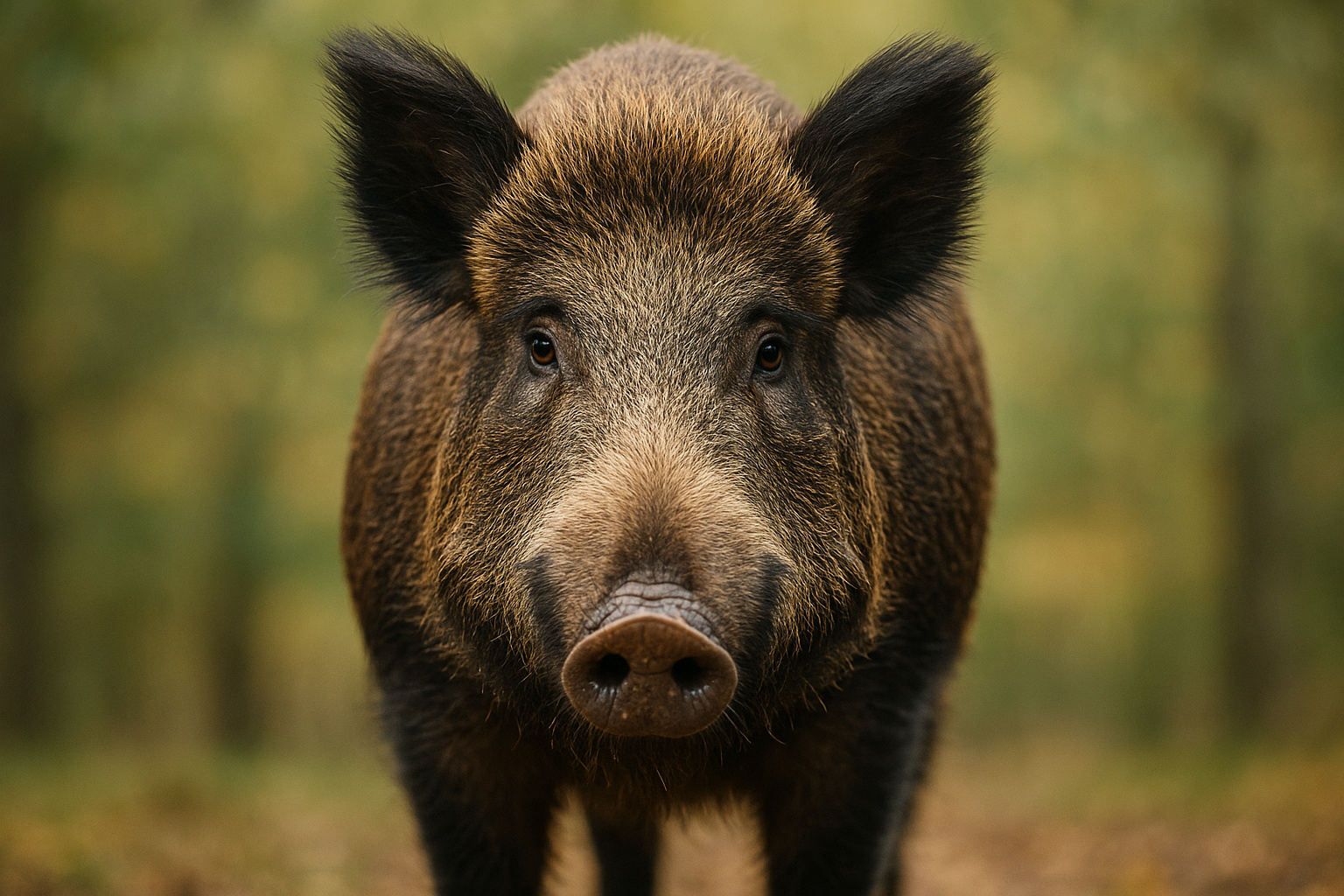 Javaporco abatido com carne azul neon após ingestão de rodenticida agrícola na Califórnia.