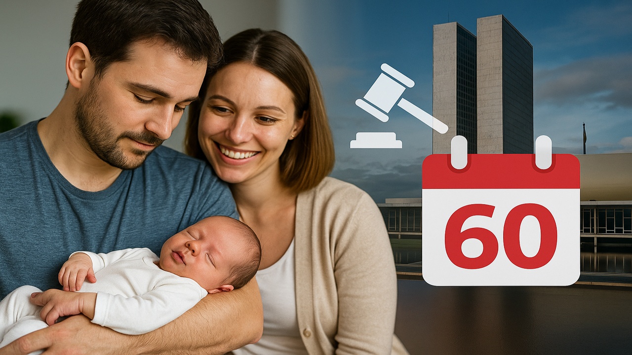 Projeto no Congresso amplia licença-paternidade para até 60 dias — e pode mudar a vida de milhões de famílias brasileiras já nos próximos anos
