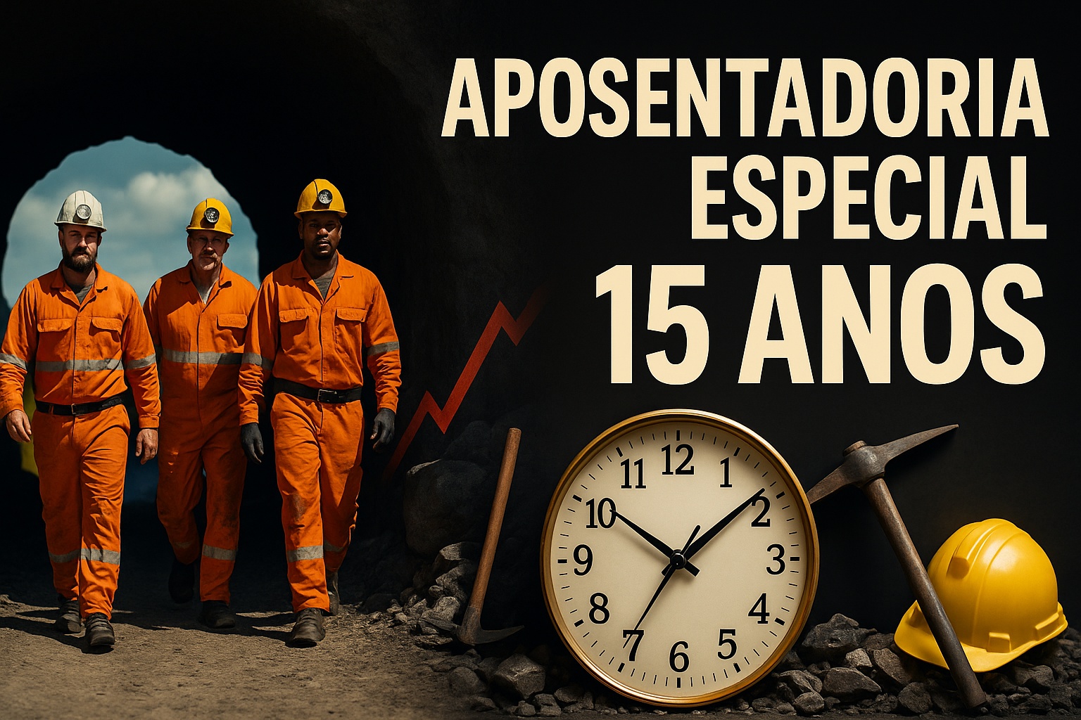 Trabalhadores da mineração podem parar de trabalhar mais cedo e garantir aposentadoria especial com só 15 anos de carteira assinada, conforme prevê a lei brasileira