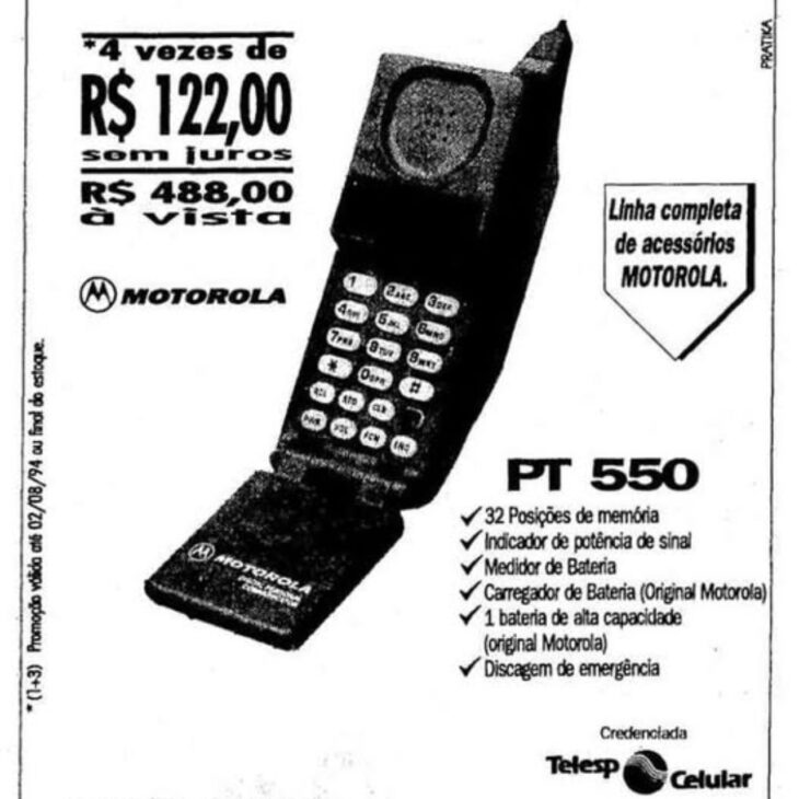 O primeiro celular vendido no Brasil