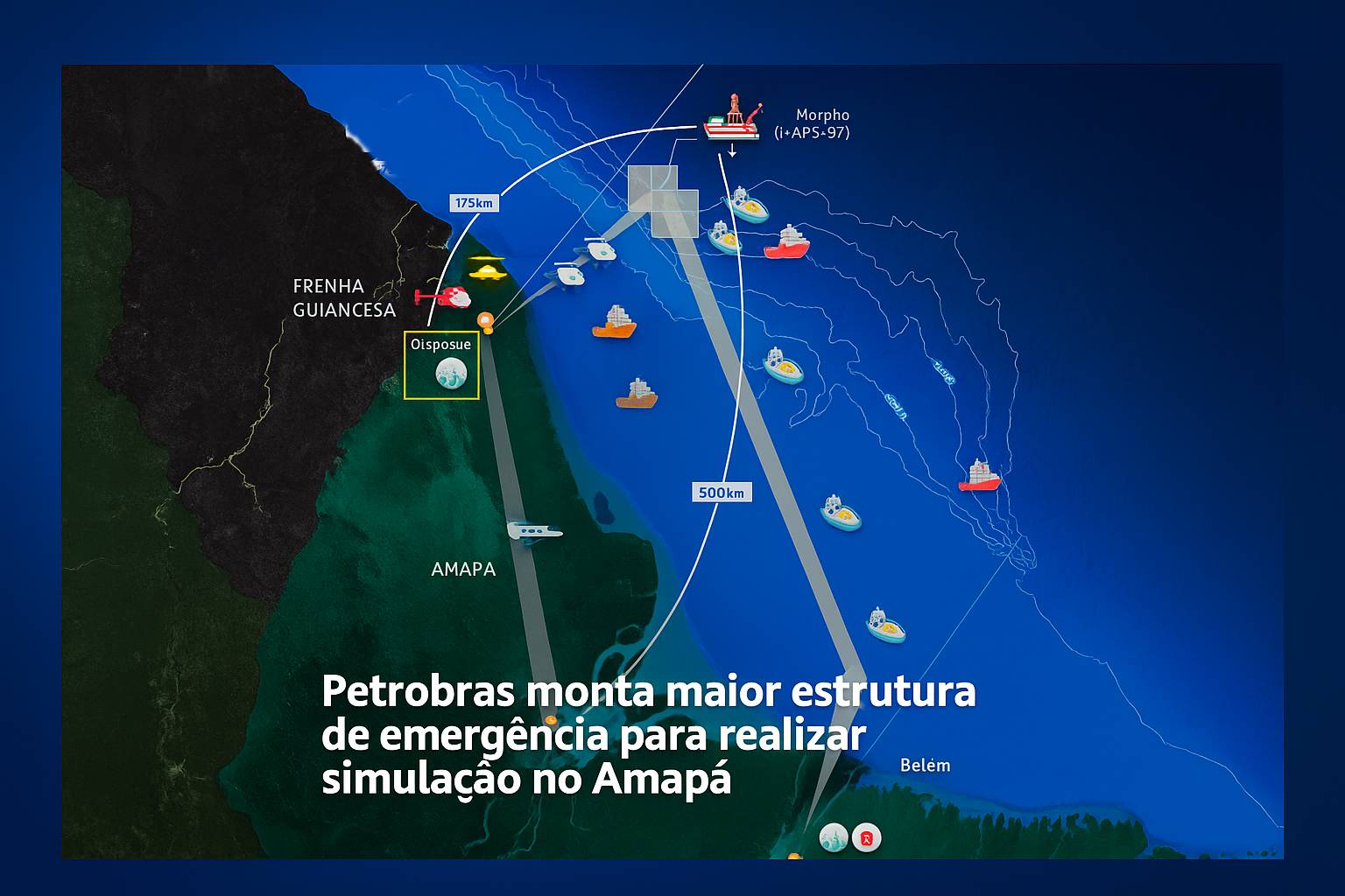 Petrobras realiza simulado no poço Morpho, na Margem Equatorial, abrindo caminho para exploração de petróleo no Amapá.