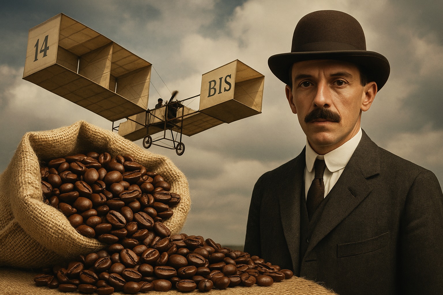 Santos Dumont, Criação do Avião, Aviação, Café