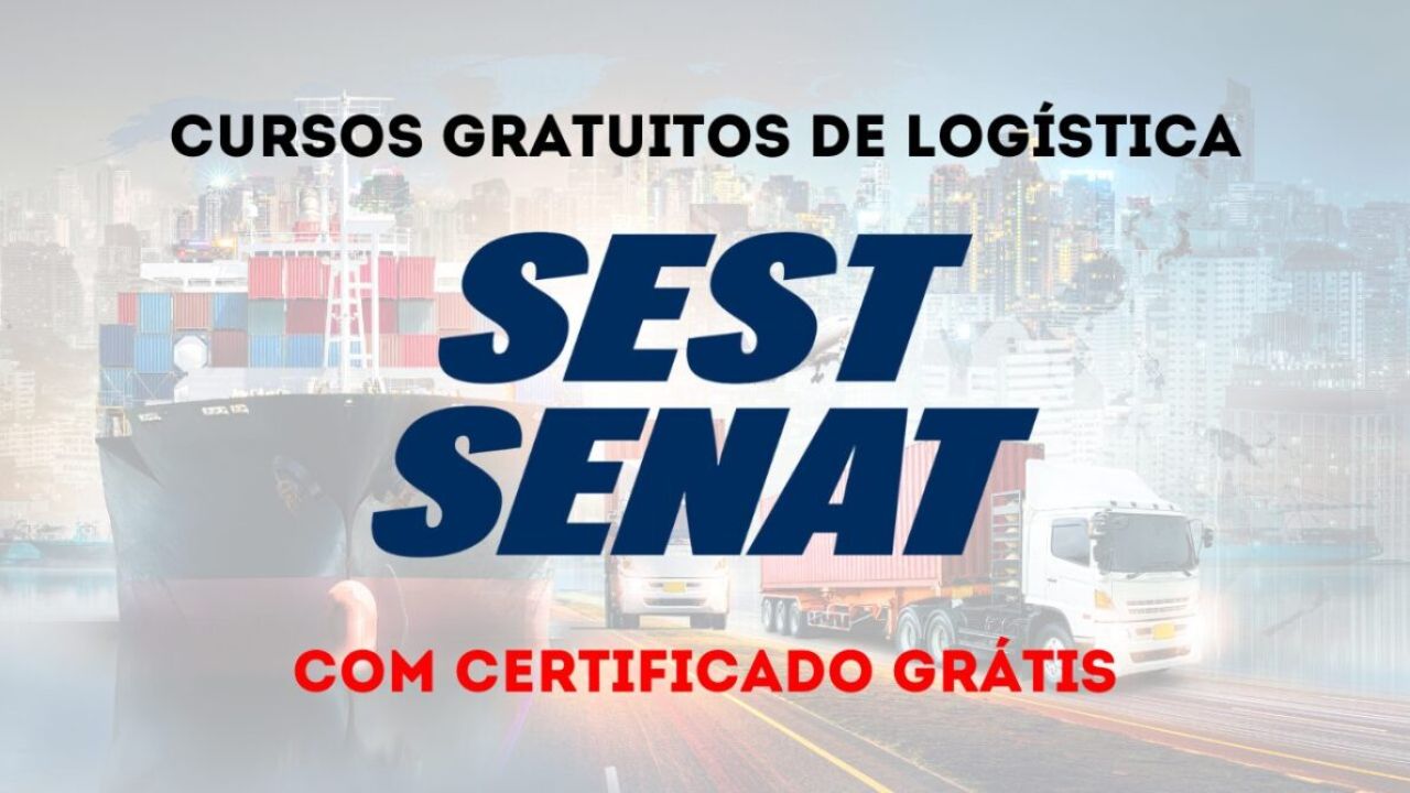 Conheça os cursos gratuitos em logística oferecidos pelo SEST SENAT, com aulas 100% online, certificado e conteúdos que abrangem desde administração de materiais até logística internacional. Saiba como se inscrever!