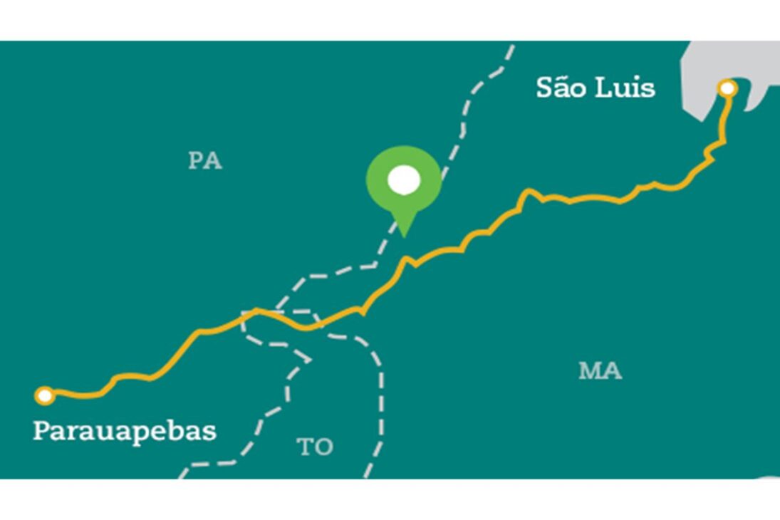 A maior viagem de trem do Brasil liga São Luís a Parauapebas em 16 horas, percorre 892 quilômetros, passa por 27 cidades e leva até 1.500 passageiros por dia