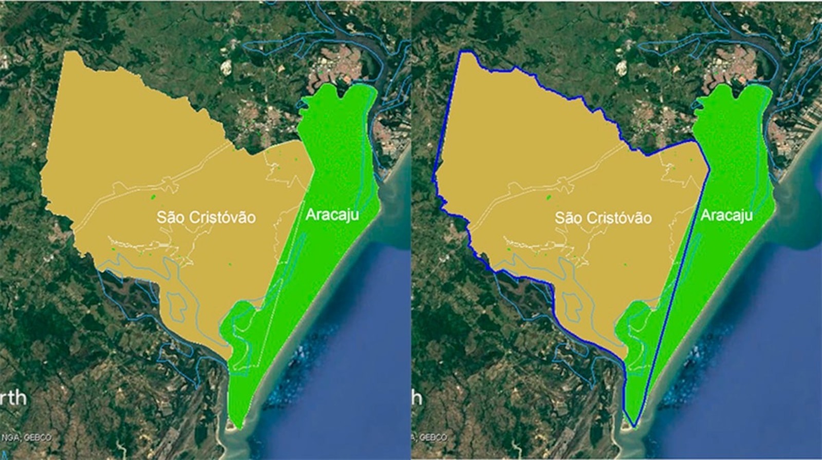 Nordeste, Aracaju, São Cristóvão, Território