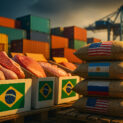 Brasil é líder global em proteína animal e exporta bilhões em carne, mas precisa importar cerca de 45% do trigo consumido internamente para abastecer o mercado, segundo dados da Secex