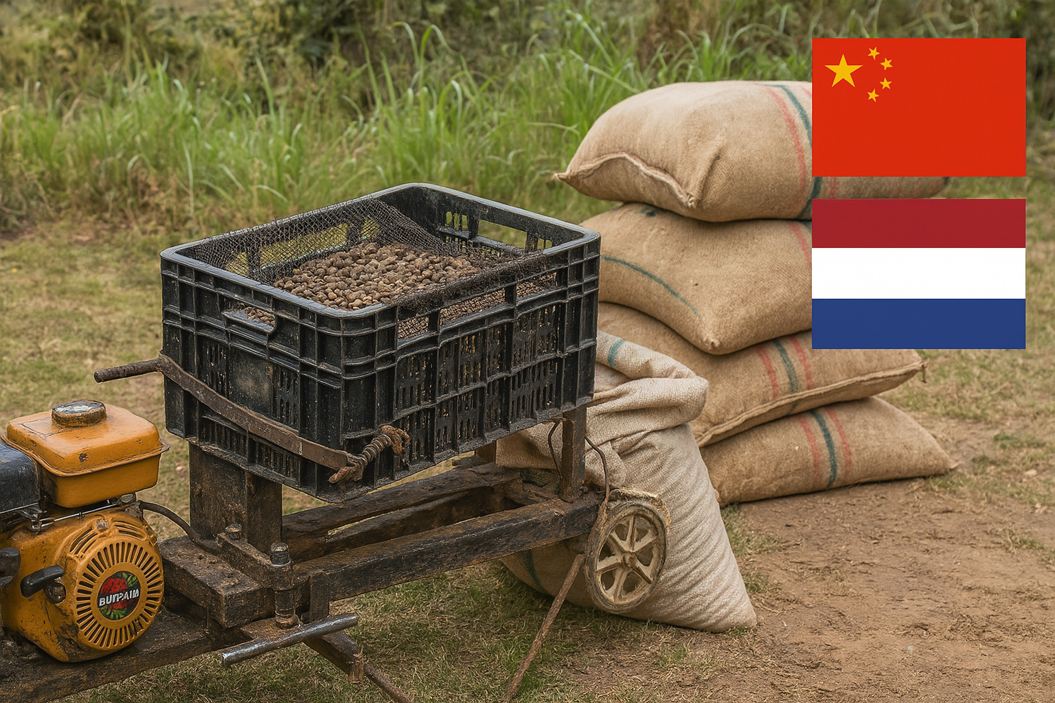 China e Holanda querem invenção de cafeicultor capixaba que criou peneirador capaz de limpar 420 kg de café por hora e já conquistou prêmios internacionais