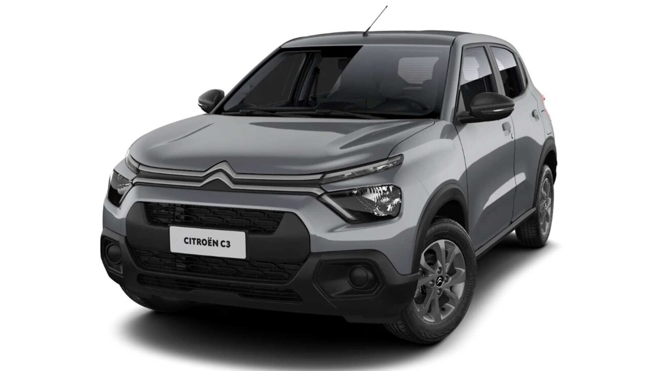 Citroën C3 Live Pack 2024: hatch automático 1.6 com 120 cv, central de 10″ e preço Fipe abaixo de R$ 70 mil.