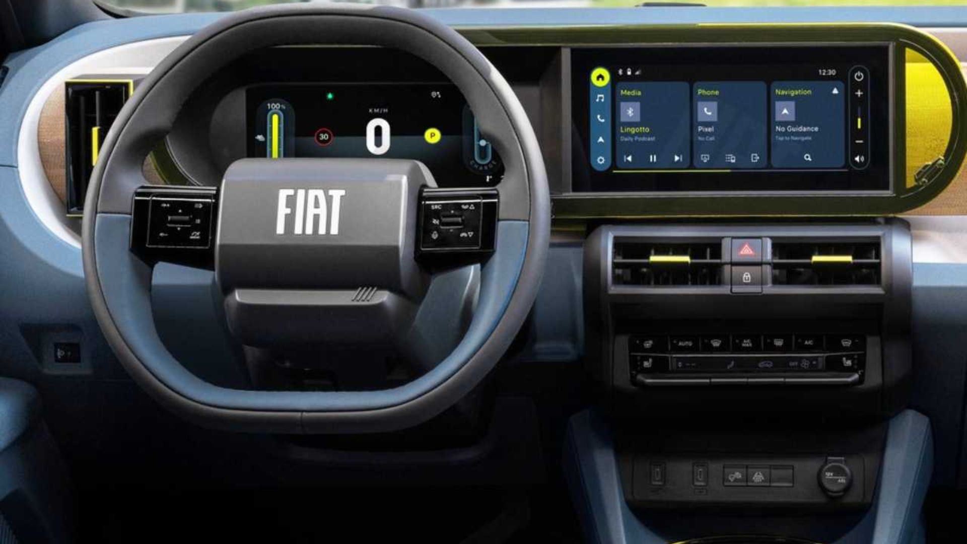 Novo Fiat Argo 2027 chega ao Brasil com motor 1.0 turbo, câmbio CVT e interior tecnológico com tela panorâmica sofisticada.