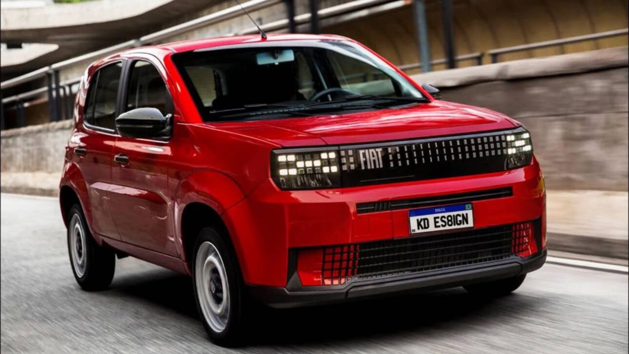 Novo Fiat Argo 2027 chega ao Brasil com motor 1.0 turbo, câmbio CVT e interior tecnológico com tela panorâmica sofisticada.
