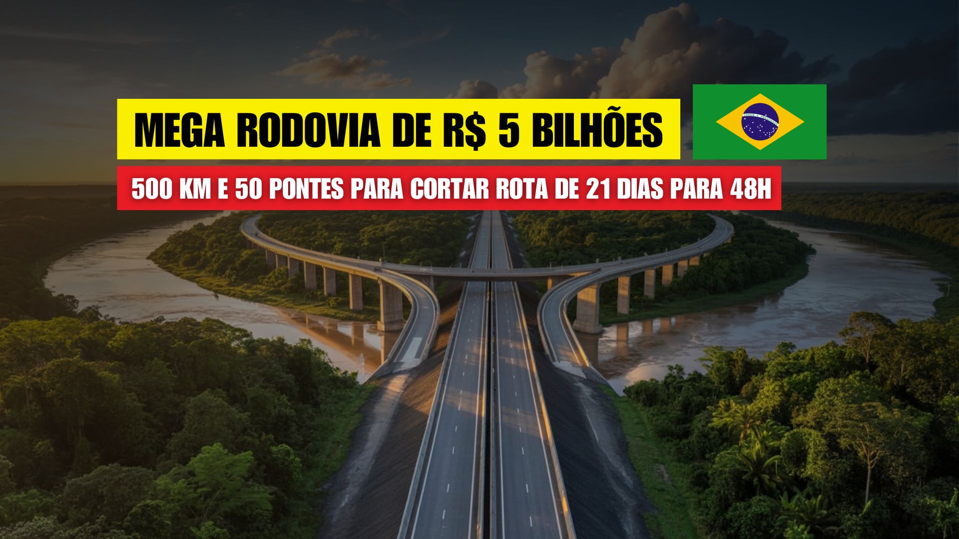 Guiana investe R$ 5 bi em superestrada de 500 km e 50 pontes para reduzir rota de 21 dias para 48h e acessar mercado brasileiro.
