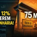 Déficit de engenheiros no Brasil já passa de 75 mil. Apenas 12% dos jovens querem Engenharia, afetados por falhas na educação e altos custos.