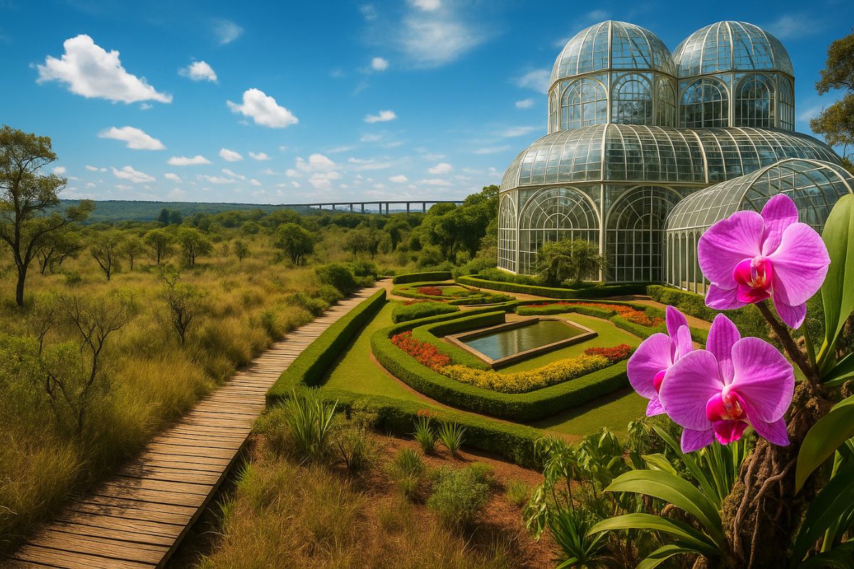 Maior jardim botânico do Brasil em Brasília tem 5 mil hectares de Cerrado, trilhas, orquidário, jardins temáticos e pesquisa a minutos do Plano Piloto.