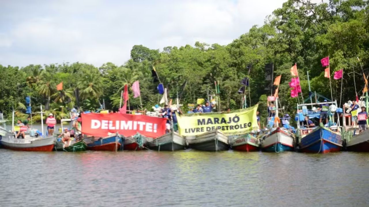 Exploração de petróleo na Foz do Amazonas gera protestos de pescadores do Marajó, que temem impactos ambientais e prejuízos para comunidades tradicionais