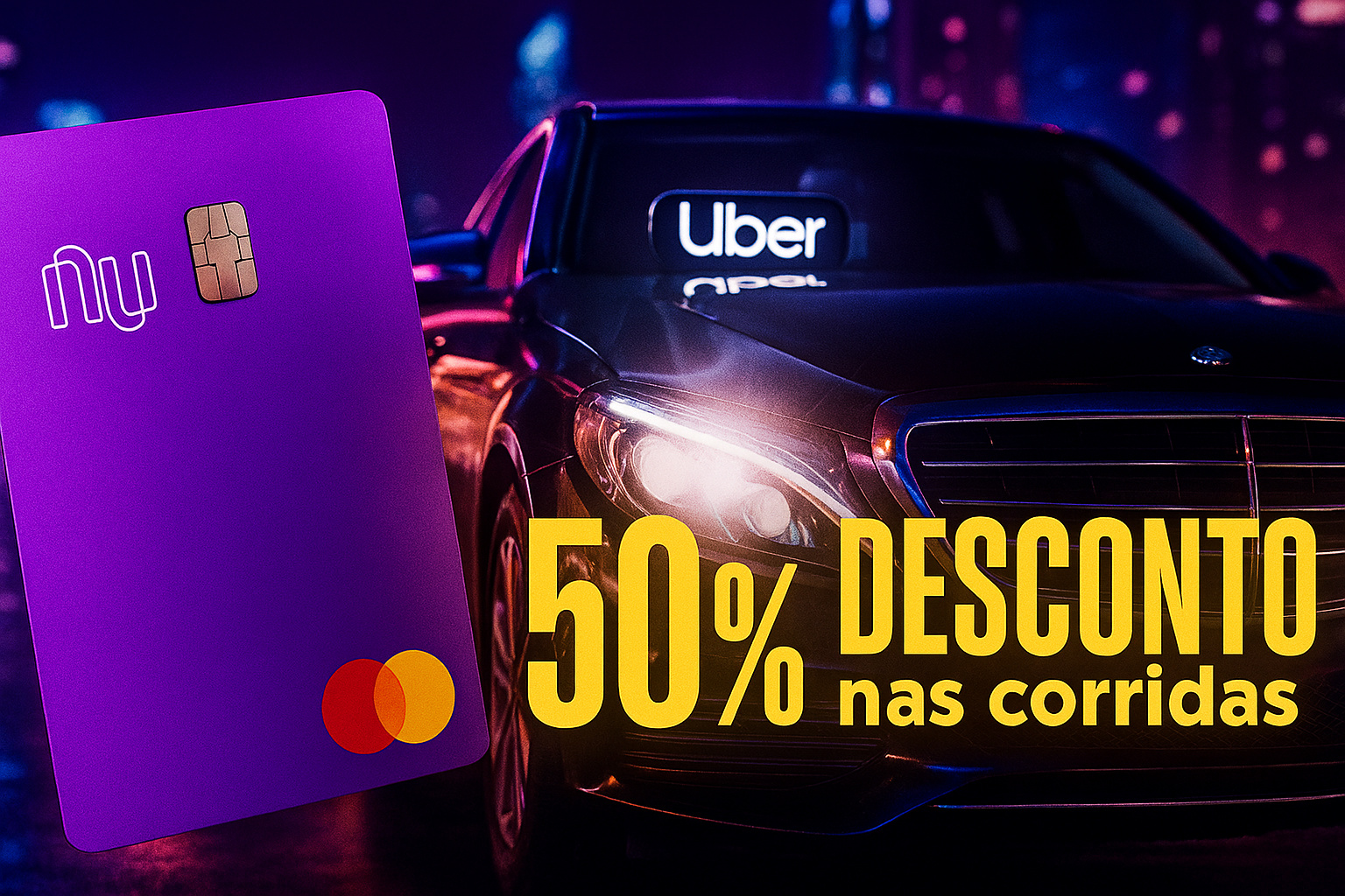 Nubank fecha parceria inédita com a Uber e oferece 50% de desconto em corridas no Brasil; milhões de clientes serão impactados com o benefício