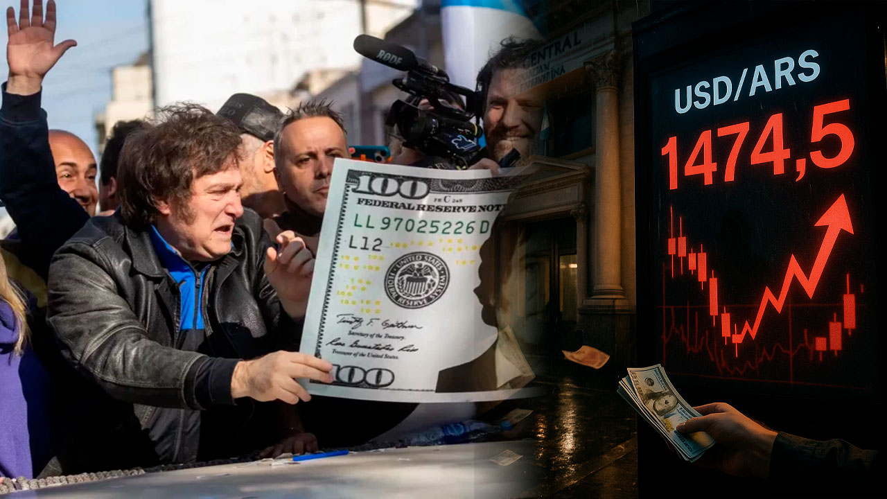 Peso à deriva, confiança abalada, Milei recua e Banco Central vende US$ 53 mi para segurar dólar e evitar nova escalada na Argentina