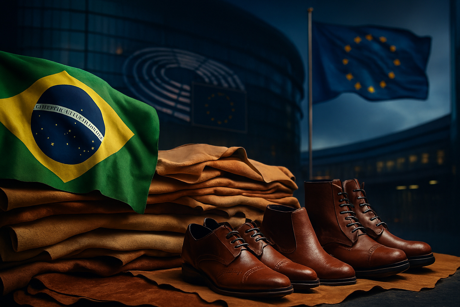 Exportações bilionárias de couro e calçados brasileiros entram em risco: União Europeia discute novas regras ambientais que podem travar acesso ao maior mercado do mundo
