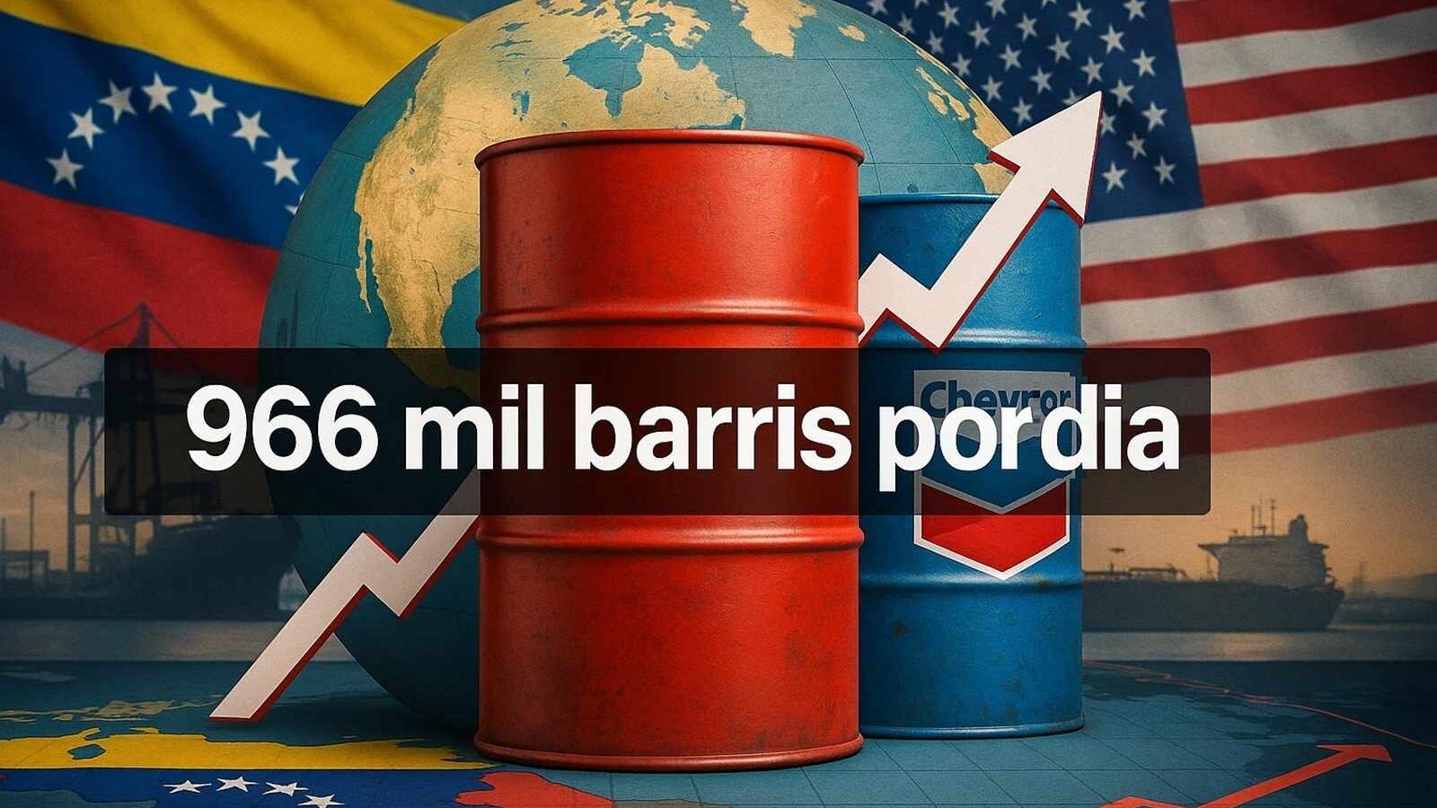 Exportações de petróleo da Venezuela disparam e batem 966 mil barris por dia após volta da Chevron aos EUA