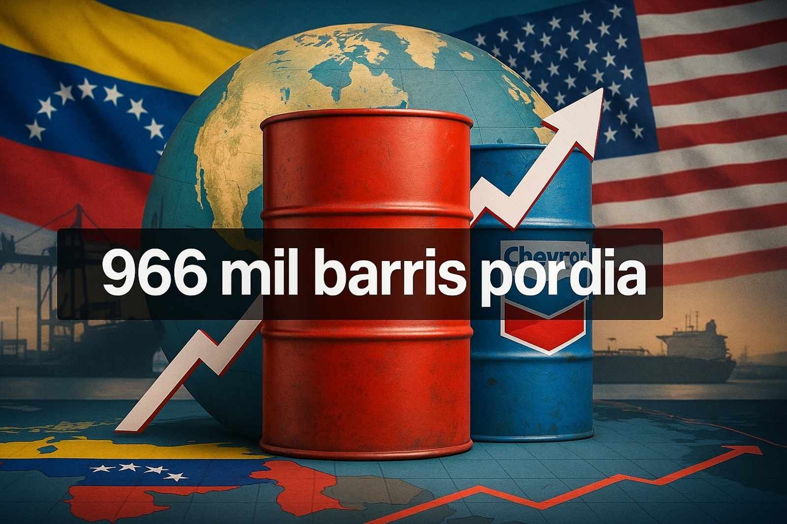Exportações de petróleo da Venezuela disparam e batem 966 mil barris por dia após volta da Chevron aos EUA