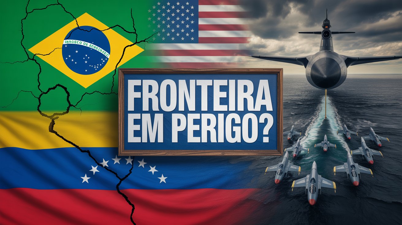 Brasil reforça fronteira com a Venezuela após avanço militar dos EUA no Caribe com submarino nuclear, caças F-35 e destróieres.