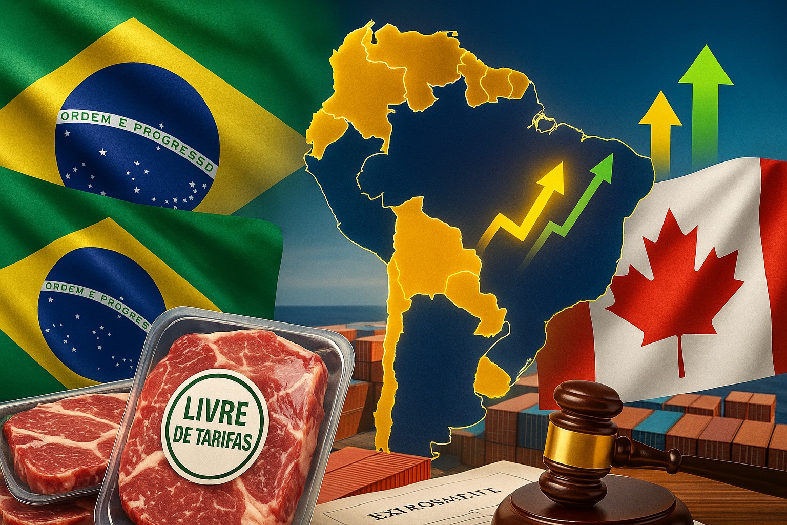 Além de BRICS e EUA: Canadá volta ao radar do Brasil em 2025 com negociações para acordo de livre comércio, mira carne bovina e pode abrir rota bilionária livre de tarifas no Mercosul