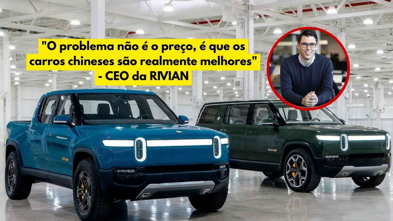 RJ Scaringe, CEO da Rivian, aponta que carros chineses se destacam pela qualidade e tecnologia, e não apenas pelo preço competitivo, desafiando montadoras ocidentais.