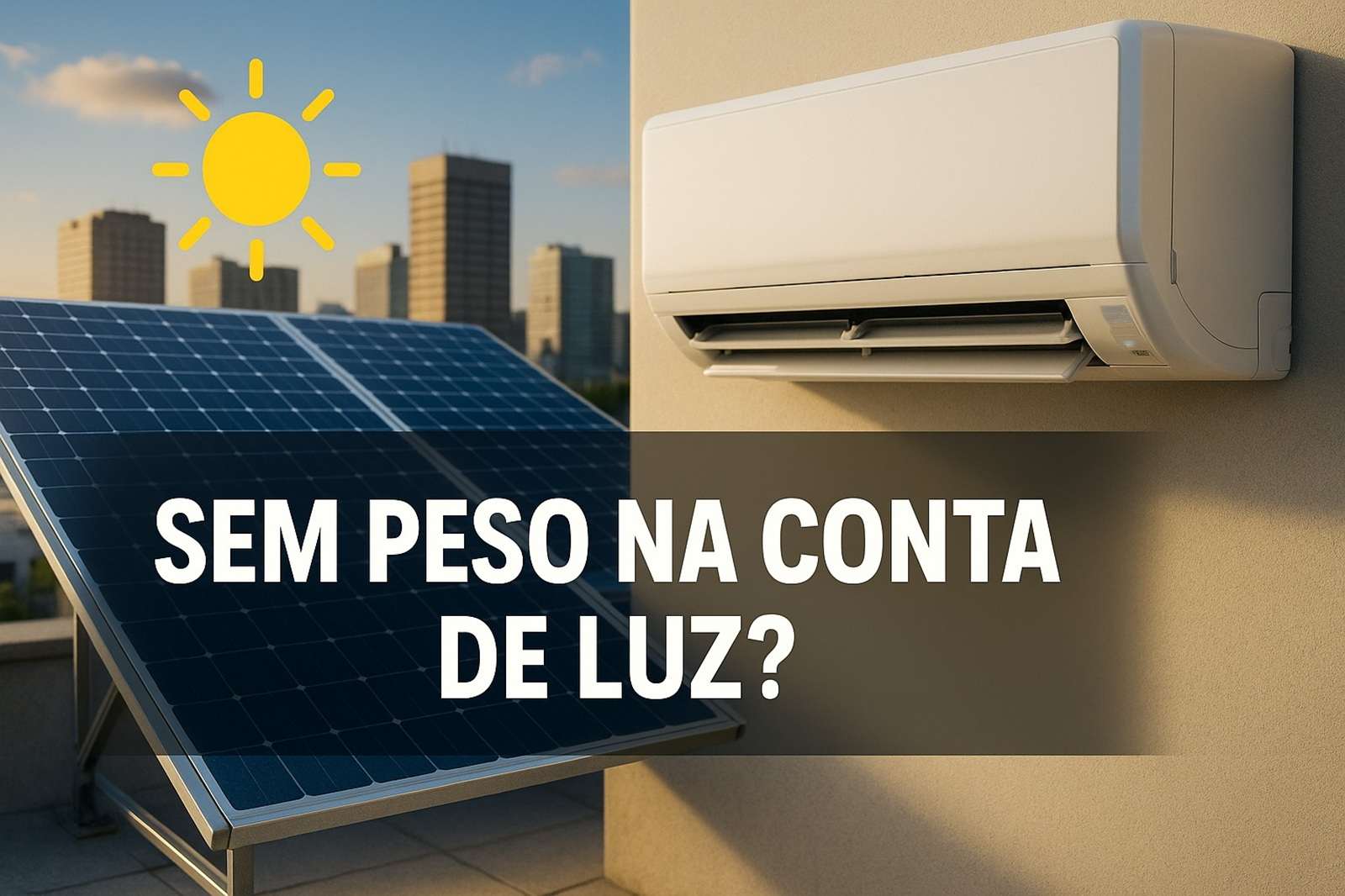 Descubra em quanto tempo uma única placa solar mantém um ar-condicionado de 12 mil BTUs quente e frio funcionando sem custo extra de energia.