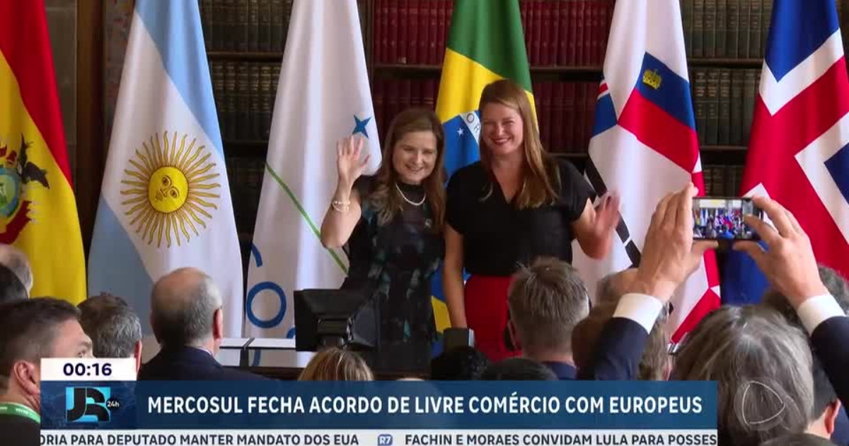 Brasil fecha acordo com EFTA via Mercosul, zera tarifas para 97% das exportações e abre novos mercados para o agronegócio. (Imagem: noticias.r7)