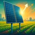 Experimento na Dinamarca revela que painéis solares verticais permitem produzir energia e alimentos juntos, sem perdas agrícolas