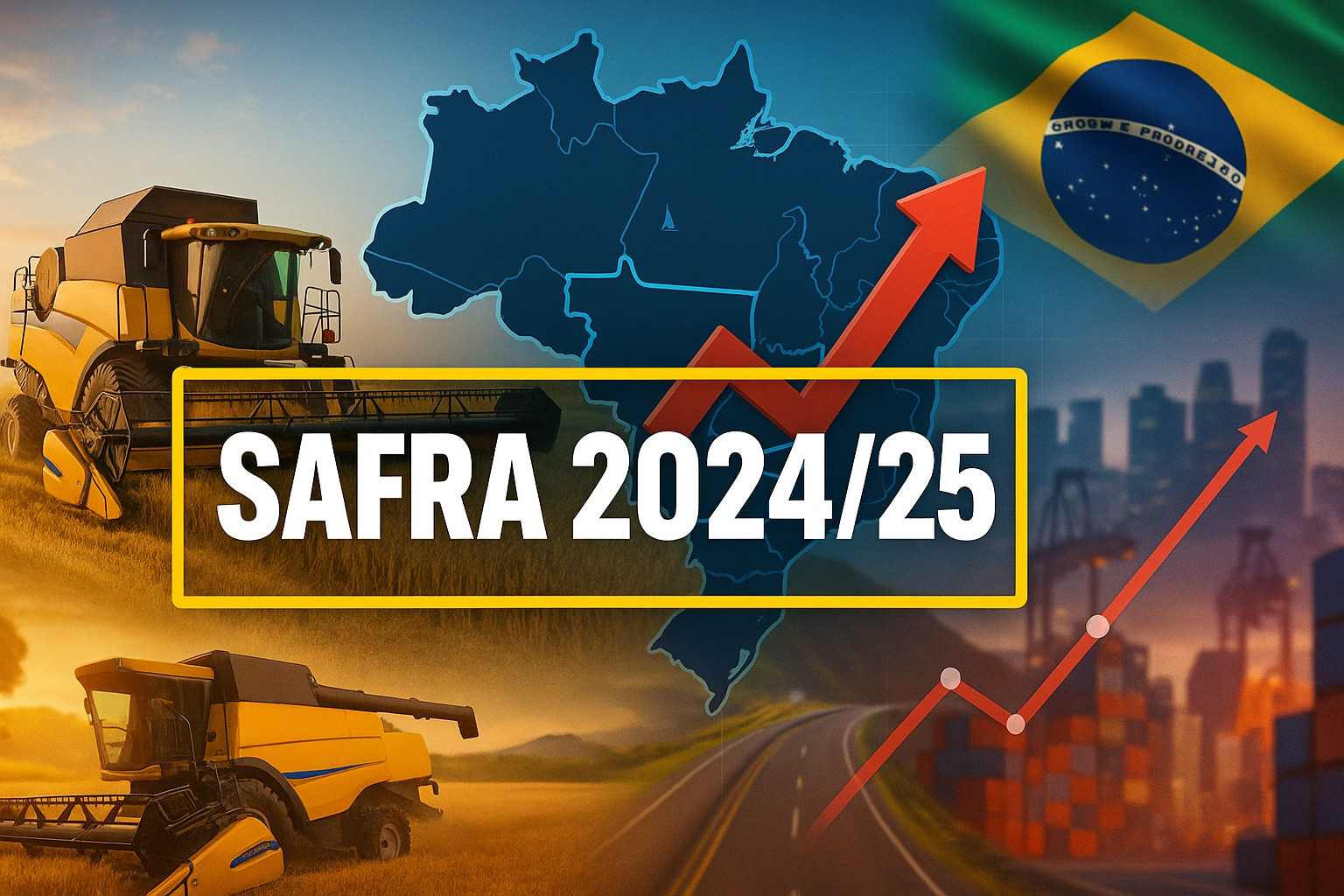 Produtividade média das lavouras cresceu 13,7% em 2024/25, impulsionada pelo Centro-Oeste, e garantiu novo recorde de produção de grãos no país.