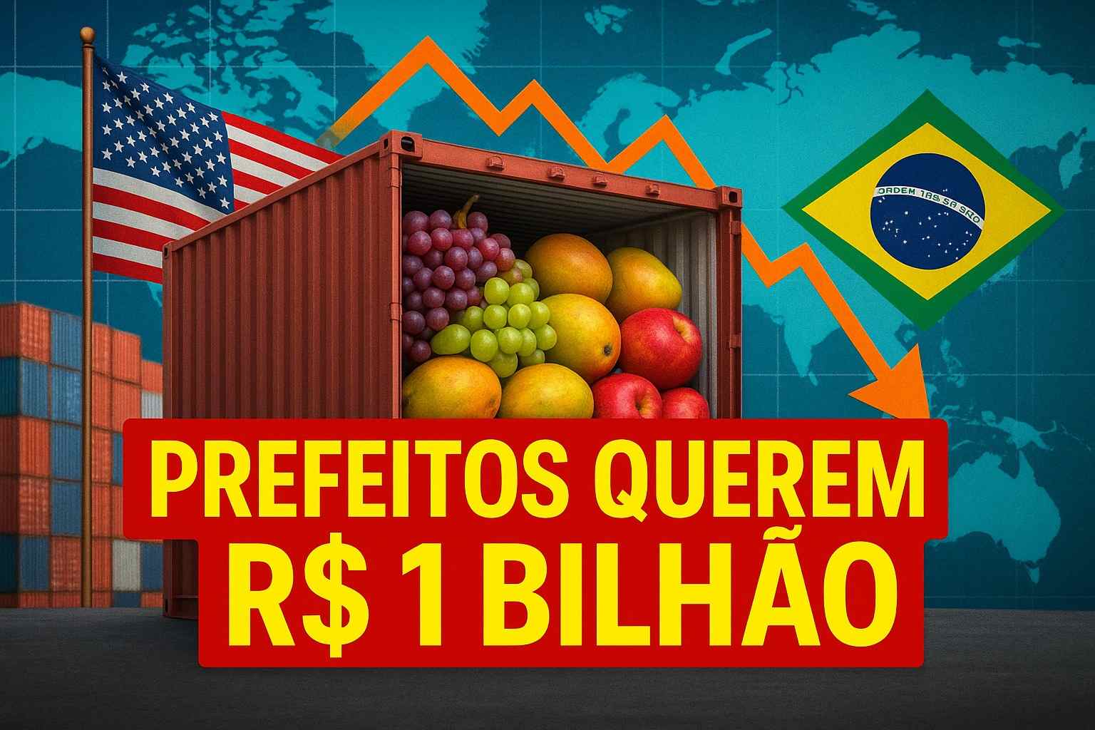 Prefeitos pedem R$ 1 bilhão ao governo para cumprir ordem de comprar alimentos atingidos pelo tarifaço dos EUA