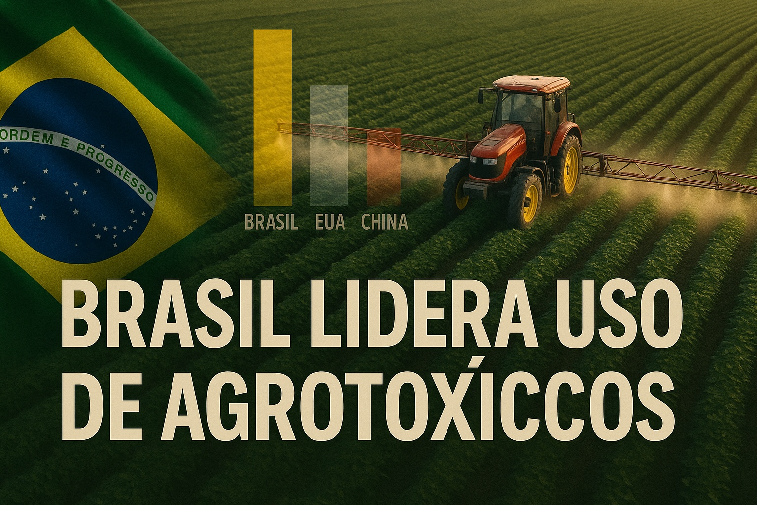 Brasil consome 10,9 kg de agrotóxicos por hectare e supera Estados Unidos e China segundo dados da FAO