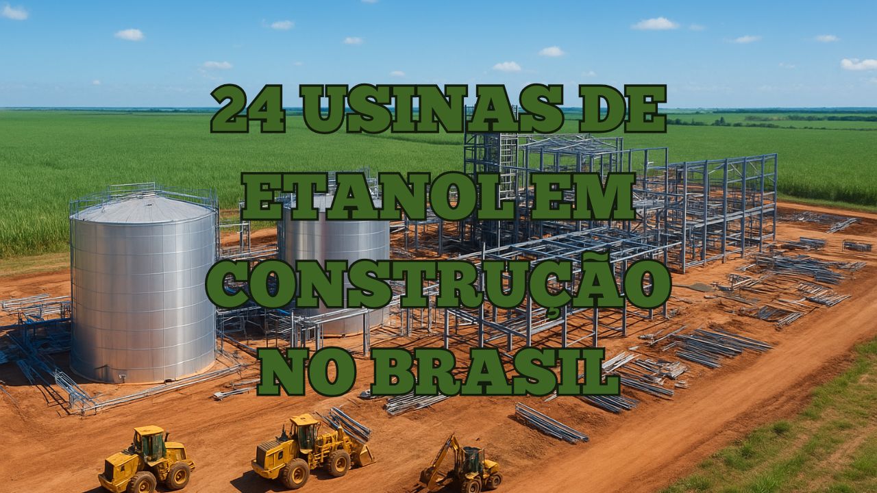 Brasil pode ganhar mais de 26 milhões de litros diários de etanol em 2025 com usinas em construção, segundo dados da ANP.