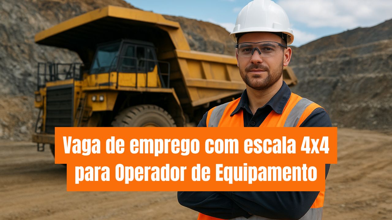 Anglo American anuncia vaga de emprego para operador de equipamentos em Conceição do Mato Dentro (MG). Oportunidade com benefícios atrativos.