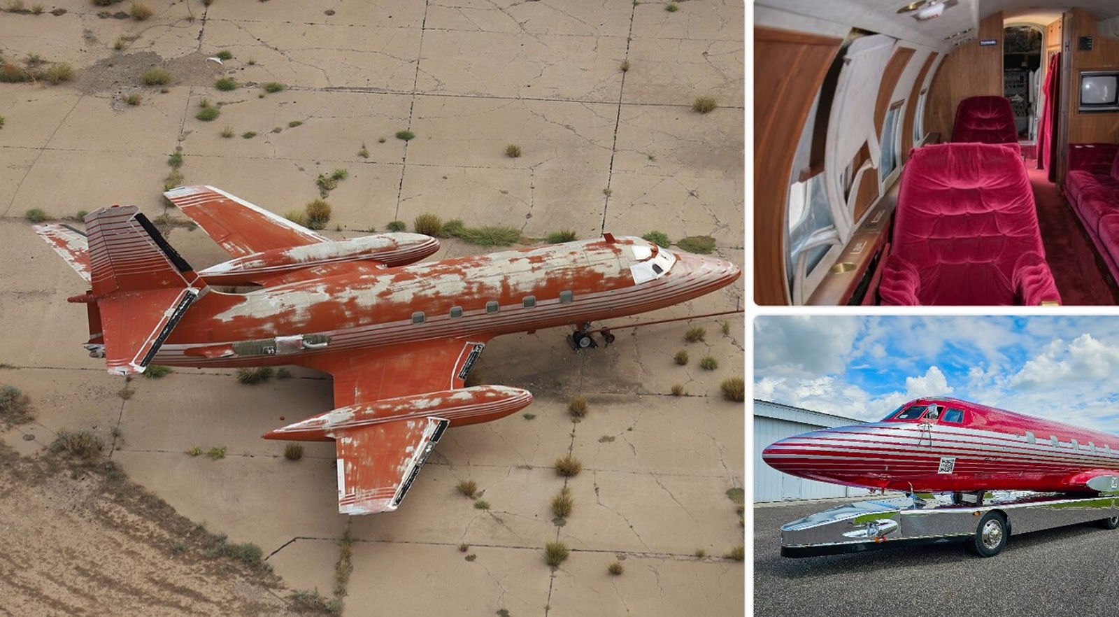 O jato de Elvis Presley, abandonado por décadas, foi transformado em motor-home pelo youtuber James Webb e será exibido em turnê pelos EUA