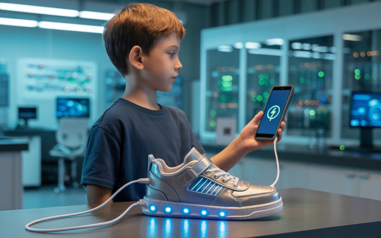 Com apenas 10 anos, ele criou um tênis capaz de gerar energia enquanto caminha e recarregar celulares — invenção do jovem inventor já desperta interesse de grandes empresas de tecnologia nos EUA